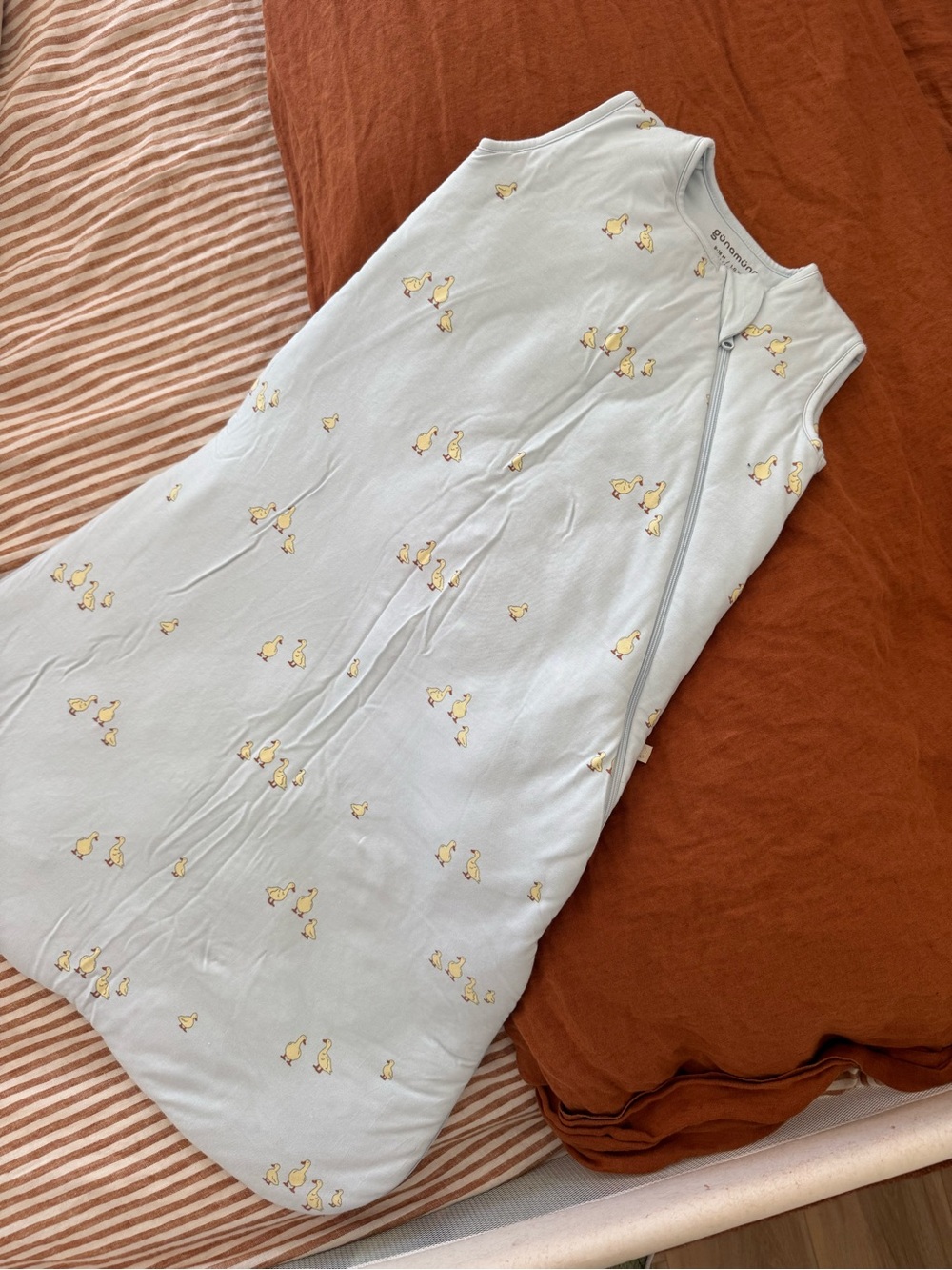 NWOT Gunamuna Light Blue Duck-Print Sleep Sack TOG 1.0